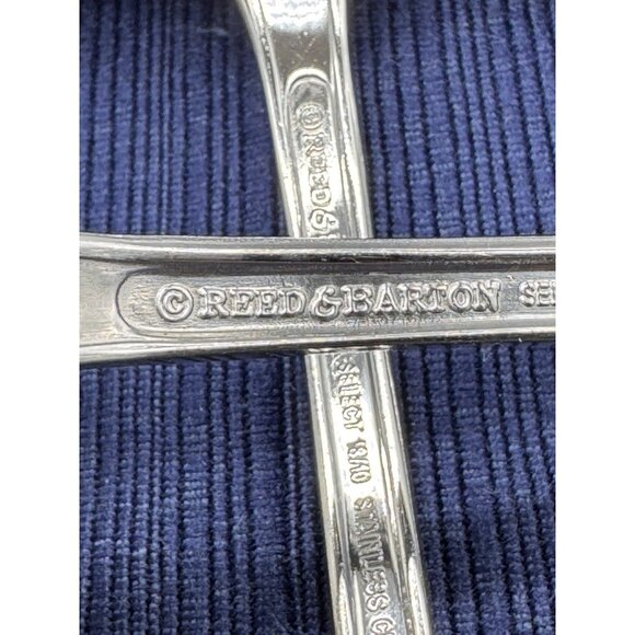 Reed and Barton Cortland Salad Glossy Stainless Flatware 7 inch Lot of 4 - Picture 5 of 7